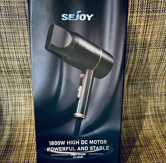 Sejoy 1800W Professional Hair Dryer with Diffuser Ionic Conditioning